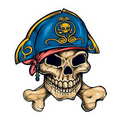 Kids Skull Pirate Halloween Costume Makeup Temporary Tattoo (2"x2")